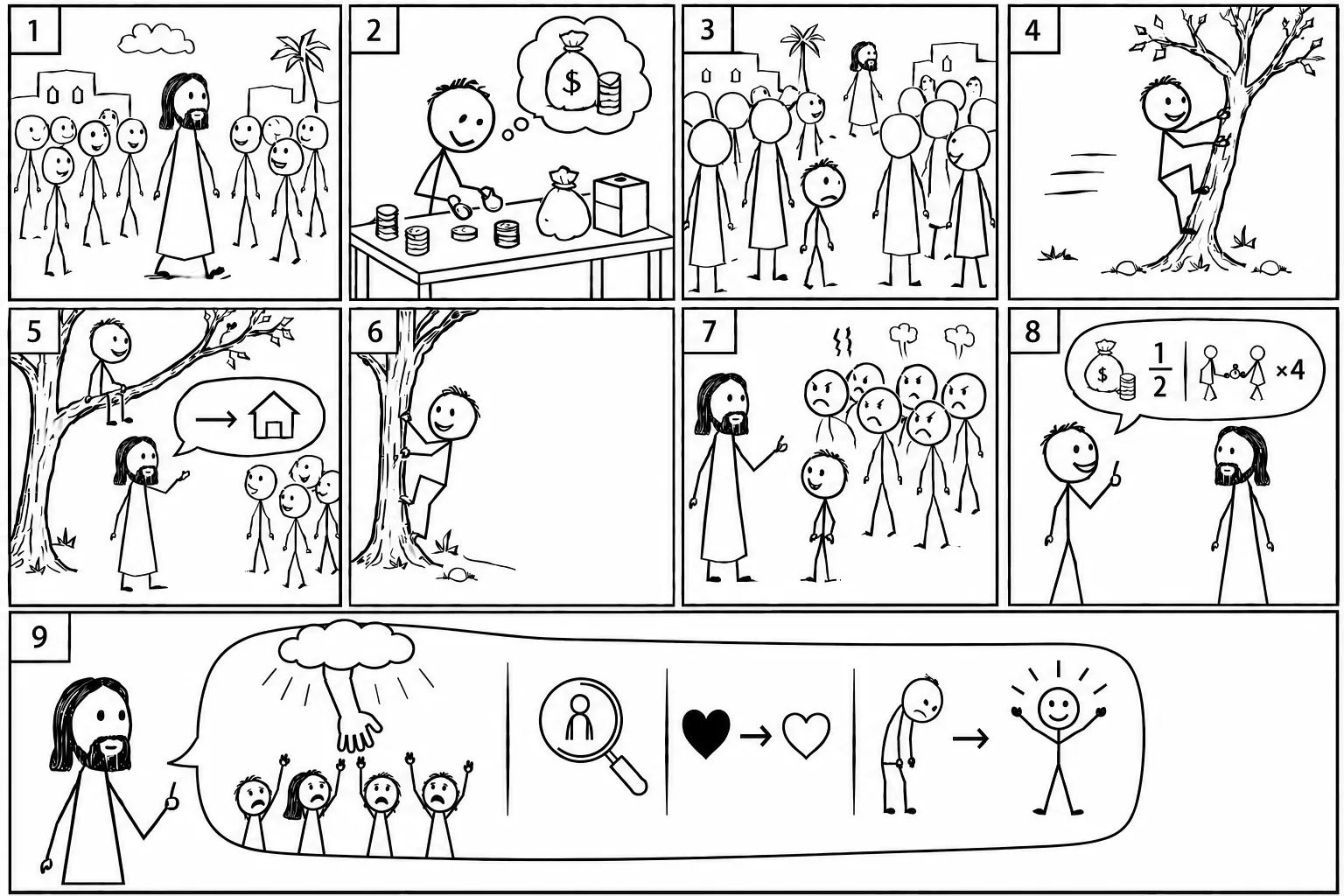 Storyboard for Zacchaeus