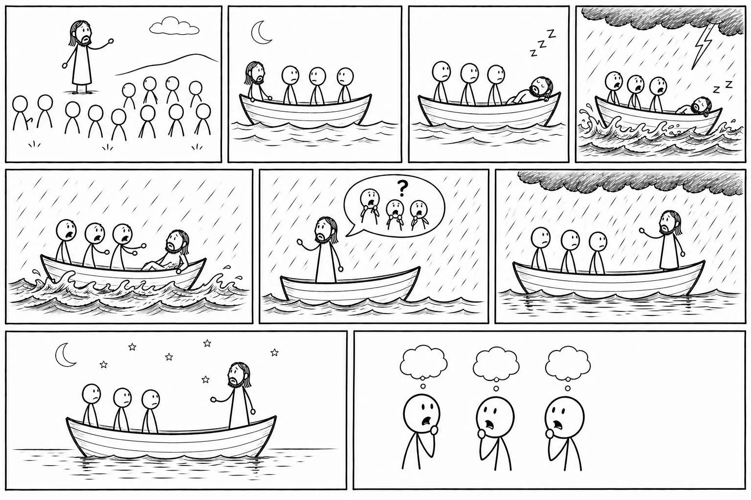 Storyboard for Jesus Calms the Storm