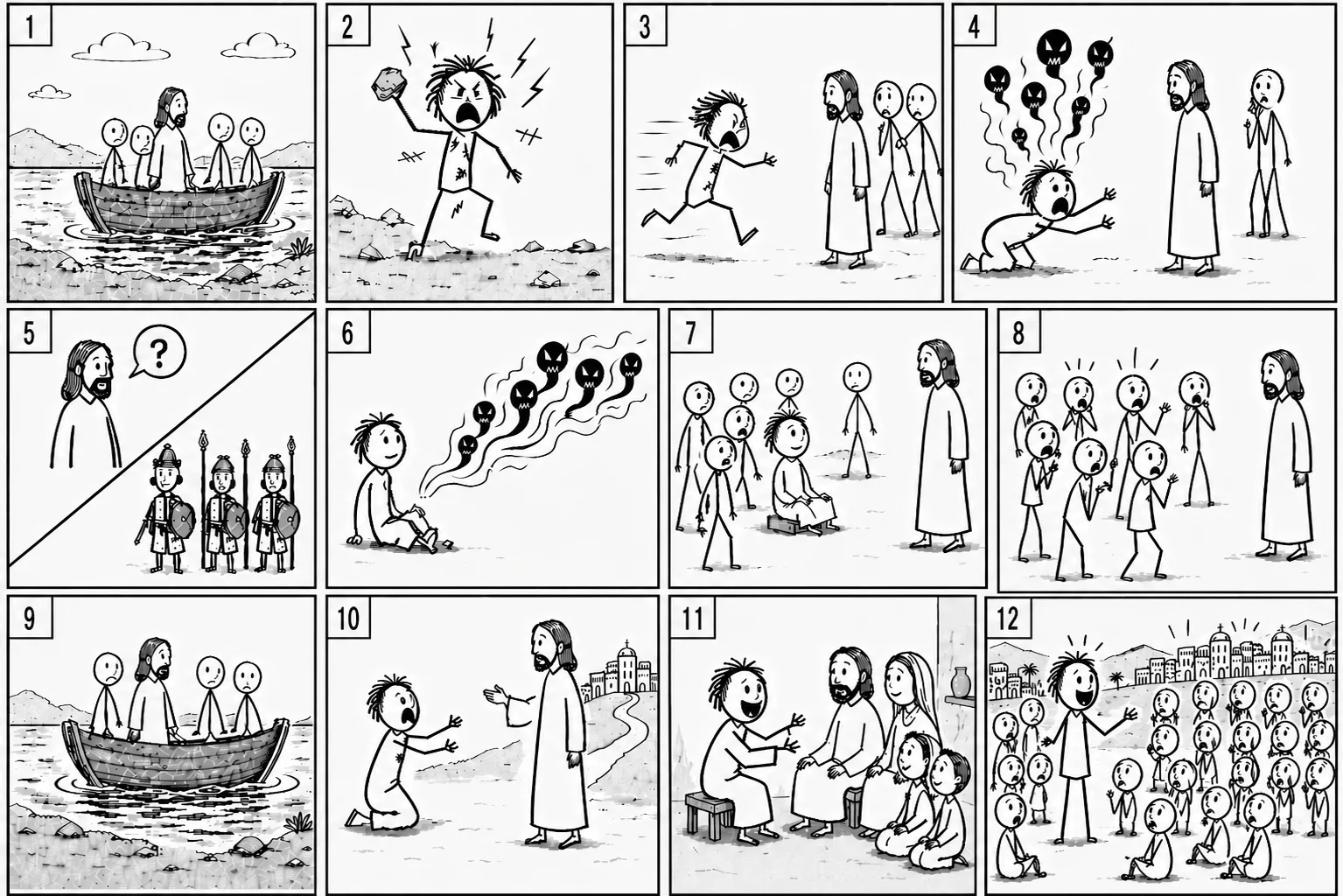 Storyboard for The Man with Many Demons